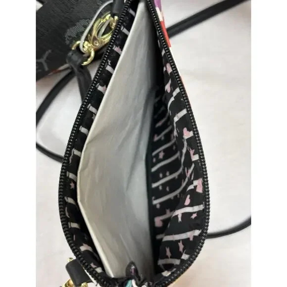 NWOT BETSEY JOHNSON Polka Dot Weekender W/Small Purse Travel Luggage Duffel - Picture 10 of 13